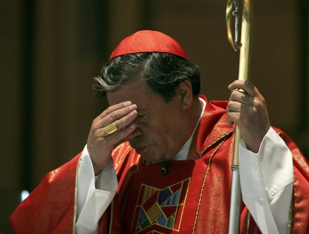 File photo of Mexican Cardinal Carrera attending a mass in the Basilica of Guadalupe in Mexico City