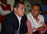 Adrián Rubalcaba y Jaime Ochoa, durante la conferencia de prensa
