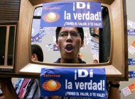 A supporter of defeated Mexican presiden