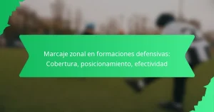 Marcaje zonal en formaciones defensivas: Cobertura, posicionamiento, efectividad