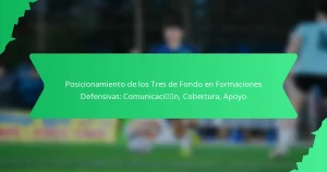 Posicionamiento de los Tres de Fondo en Formaciones Defensivas: Comunicación, Cobertura, Apoyo