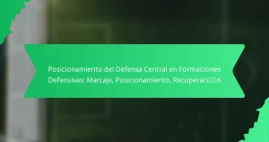Posicionamiento del Defensa Central en Formaciones Defensivas: Marcaje, Posicionamiento, Recuperación